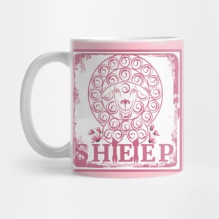 Pink white sheep Mug